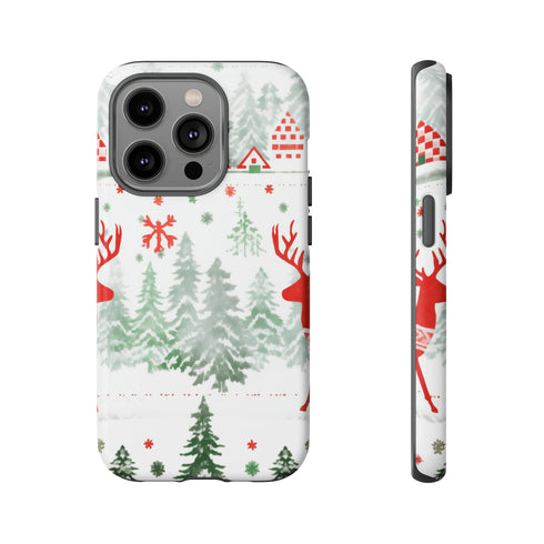 Nordic Christmas Print - Impact Resistant Phone Case iPhone 14 Pro Matte